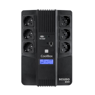 CoolBox Scudo 3 LCD 800VA sistema de alimentación ininterrumpida (UPS)