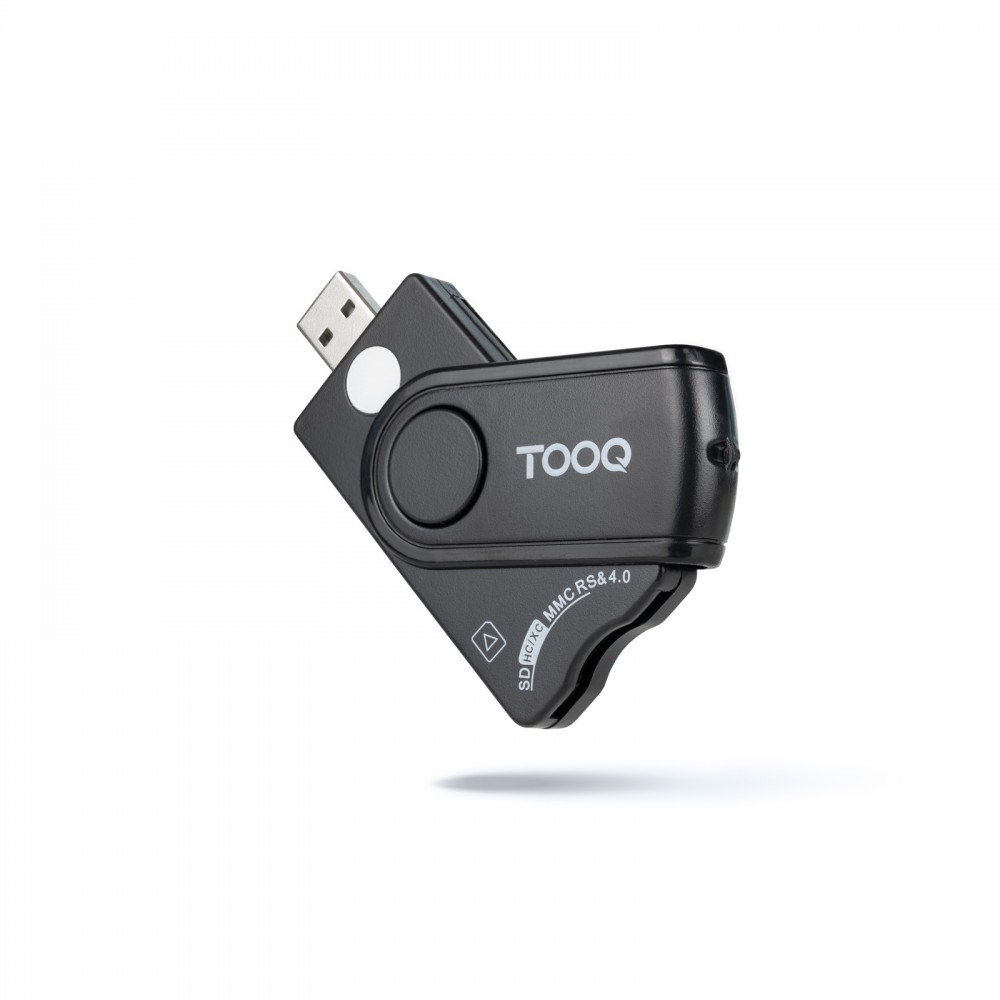 TooQ Lector Tarjetas Inteligentes, DNI Electrónico, SIM, SD, SF, USB-A