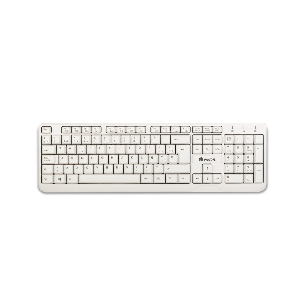 NGS Spike teclado USB QWERTY Blanco